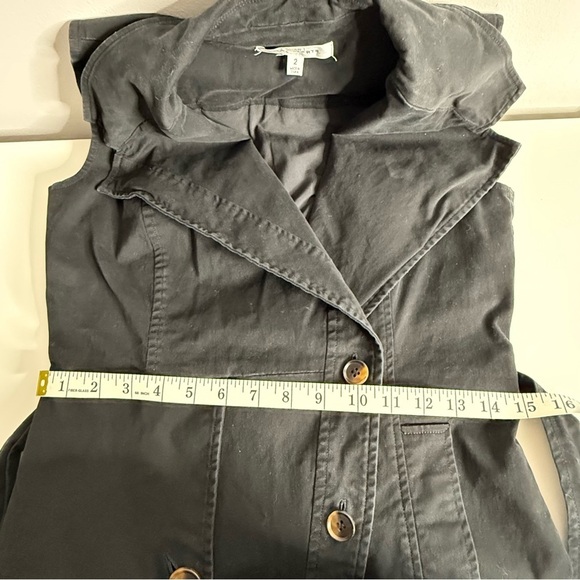 Toccin X Rent the Runway - black Trench Wrap Dress with Belt - size 2 - Picture 10 of 11